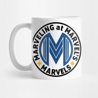 Marveling Logo in Blue & Black Mug